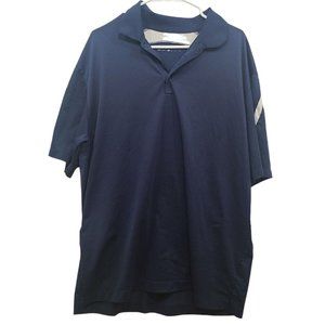 NIKE GOLF DRI-FIT XL Men's S/S Polyester Polo Shirt Navy Print (S039)